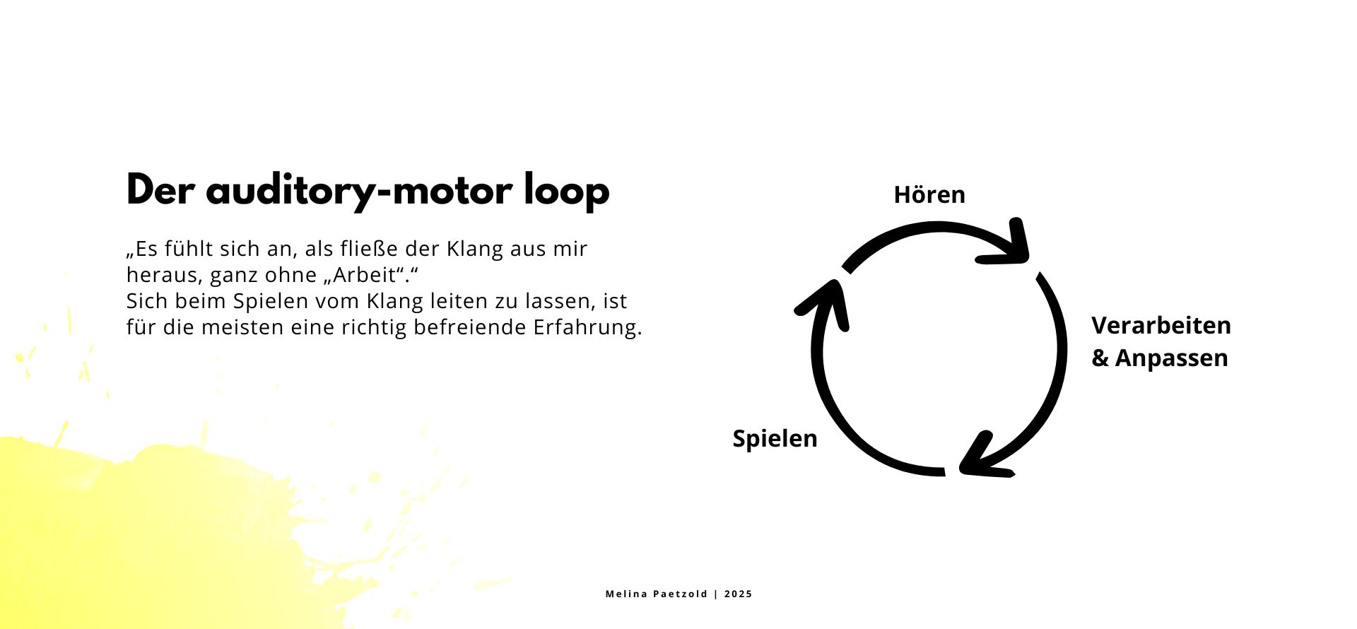 auditory motor loop instrument ueben mp